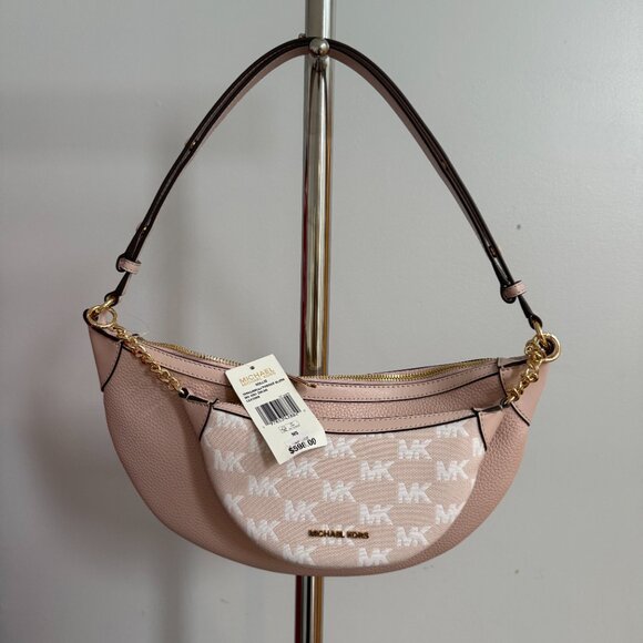 Michael Kors Hollis Medium 2-in-1 Shoulder Bag – Powder Blush – NWT + Dust Bag - Picture 3 of 4